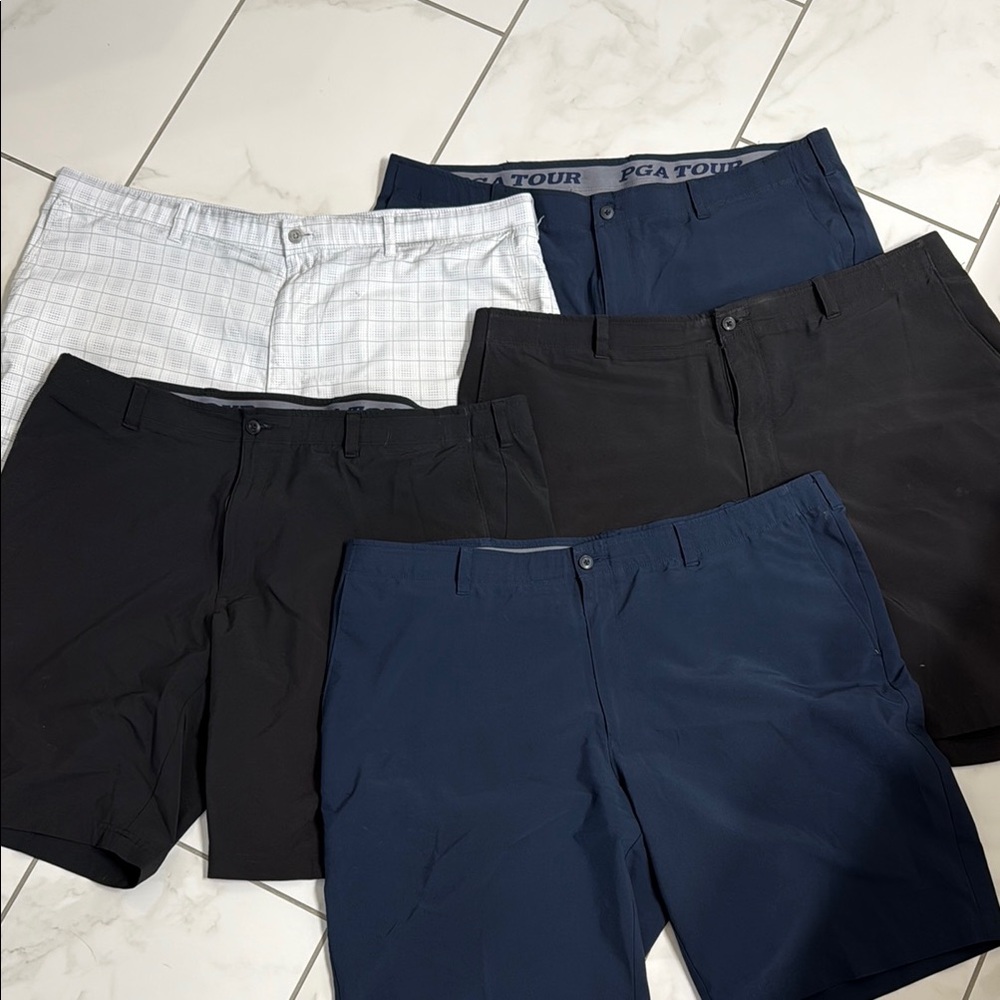 Lot of 5 - PGA  Flat Front Shorts size 42